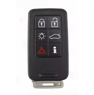 TopLEDverlichting.nl Volvo S60 / V60 / V70 / S80 / XC60 / XC70 / 6 knops / Achterklep knop / Licht knop / 6 knoppen / Autosleutel behuizing foto 1