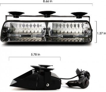 TopLEDverlichting.nl Auto Zwaailicht Stroboscoop Flitser Blauw / Complete set Plug and Play foto 3