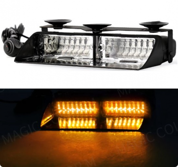 TopLEDverlichting.nl Auto Zwaailicht Stroboscoop Flitser Oranje / Wegwerkzaamheden aanduiding / Complete set Plug and Play foto 1