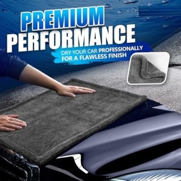 TopLEDverlichting.nl Super Auto Droogdoek XL – Microvezel doek 60x90cm – Extreem Zacht – Zeer Absorberend 1200GSM – Droogt uw auto gemakkelijk en snel na het auto wassen – Streeploos resultaat – Voorkom Kalk druppels – Wasbaar foto 6