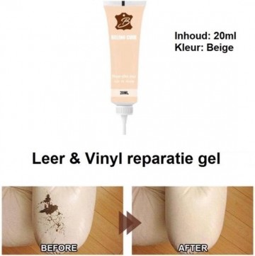 TopLEDverlichting.nl Leer Reparatie Beige Creme - Vinyl Herstel - Slijtage, Krassen en Scheuren Repareren - Vloeibaar - 20ml foto 2