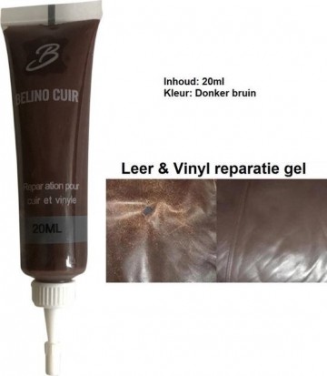 TopLEDverlichting.nl Leer Reparatie Donker Bruin - Vinyl Herstel - Slijtage, Krassen en Scheuren Repareren - Vloeibaar - 20ml foto 2