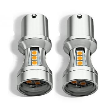 TopLEDverlichting.nl BAU15S 1156 PY21W High Power LED Oranje Canbus knipperlichten (set) foto 2
