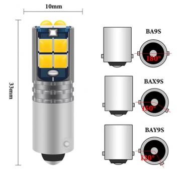 TopLEDverlichting.nl BAX9S H6W T4W LED Extra Fel Canbus (set) foto 5