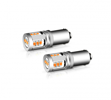 TopLEDverlichting.nl BAY9S H21W High Power LED Oranje Canbus Knipperlichten (set) foto 1