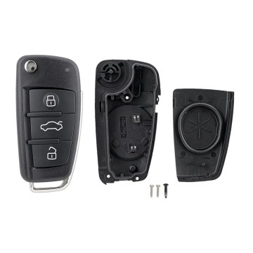 TopLEDverlichting.nl Audi A3 / S3 / A4 / S4 / SA6 / Q3 / RS3 / TT / Sleutelbaard HU66 / 3 knops / 3 knoppen / Autosleutel behuizing foto 5