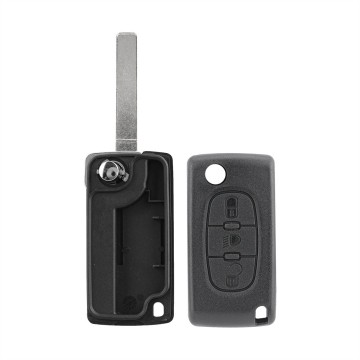 TopLEDverlichting.nl Peugeot en Citroën / Sleutelbaard VA2 / Sleutelcode CE0523 / 3 knops / Licht knop /  Lamp knop / 3 knoppen Autosleutel behuizing foto 3