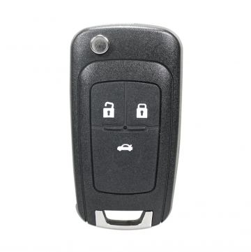 TopLEDverlichting.nl Opel / Chevrolet / Sleutelbaard HU100 / 3 knops / Achterklep knop / 3 knoppen / Autosleutel behuizing foto 1