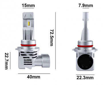 HB4 9006 Mini Perfect Fit LED Canbus (2 stuks) foto 3