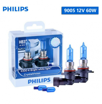 TopLEDverlichting.nl HB3 9005 55 Watt Philips Crystal Vision lampen 4300K White 12V (set) foto 1