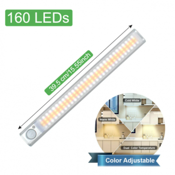 TopLEDverlichting.nl Draadloze 160 LED 3 kleuren Kast | Trap | Garage | Schuur | Keuken bewegingssensor lamp magnetisch en oplaadbaar foto 1