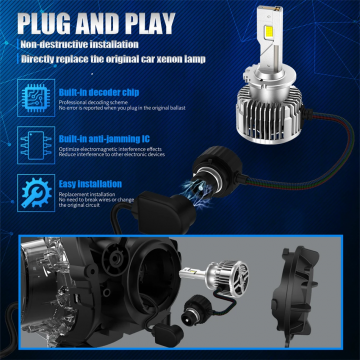 TopLEDverlichting.nl D4S Turbo LED Canbus dimlicht, grootlicht (set) foto 2