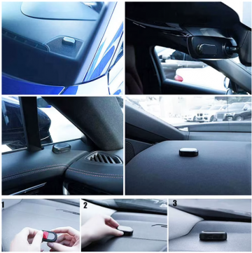 TopLEDverlichting.nl Draadloze Knipperende LED indicatie lampje Blauw – Solar Warning Light - Blauwe LED Auto Alarm Licht – Beveiliging - Anti Diefstal – Inbraak Preventie - Fake Alarm – Veiligheidslicht – Scooter –Fat-Bike – E-Bike – Fiets – Camper - Opl