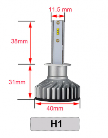 TopLEDverlichting.nl H1 LED Philips Line Canbus dimlicht grootlicht mistlicht (set) foto 4