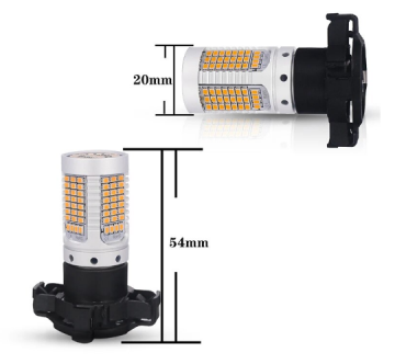 TopLEDverlichting.nl PY24W 5200sNo Hyper Flashing High Power LED Oranje Canbus knipperlichten (set) foto 2