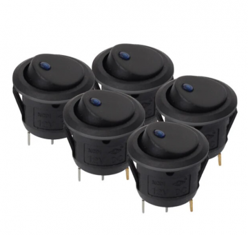 TopLEDverlichting.nl 5 stuks Schakelaar met LED indicatielampje / Tuimelschakelaar / Wipschakelaar / Rood / Oranje / Geel / Groen / Blauw foto 4