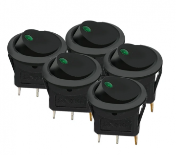 TopLEDverlichting.nl 5 stuks Schakelaar met LED indicatielampje / Tuimelschakelaar / Wipschakelaar / Rood / Oranje / Geel / Groen / Blauw foto 1