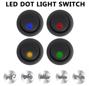 TopLEDverlichting.nl 5 stuks Schakelaar met LED indicatielampje / Tuimelschakelaar / Wipschakelaar / Rood / Oranje / Geel / Groen / Blauw foto 5