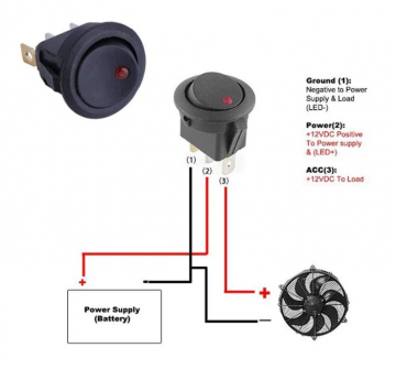 TopLEDverlichting.nl Schakelaar met LED indicatielampje / Tuimelschakelaar / Wipschakelaar / Rood / Geel / Oranje / Groen / Blauw / per stuk foto 13