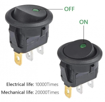TopLEDverlichting.nl Schakelaar met LED indicatielampje / Tuimelschakelaar / Wipschakelaar / Rood / Geel / Oranje / Groen / Blauw / per stuk foto 12