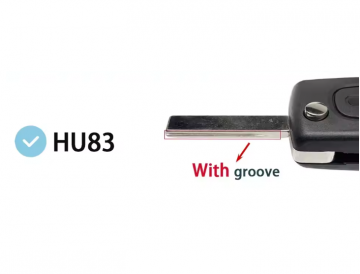 TopLEDverlichting.nl Peugeot en Citroën / Sleutelbaard HU83 / Sleutelcode CE0523 / 3 knops / Licht knop / Lamp knop / 3 knoppen Autosleutel behuizing foto 5