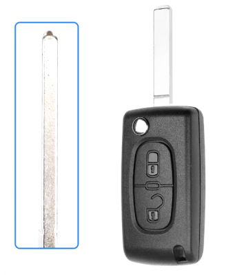 TopLEDverlichting.nl Peugeot en Citroën / Sleutelbaard VA2 / Sleutelcode CE0536 / 2 knops / 2 knoppen Autosleutel behuizing foto 4