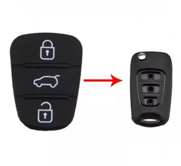 TopLEDverlichting.nl Kia Rubberen Knoppen / 3 knops / Achterklep knop / 3 knoppen / Voor Autosleutel behuizing foto 3