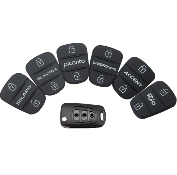TopLEDverlichting.nl Kia Picanto Rubberen Knoppen / 2 knops / 2 knoppen / Voor Autosleutel behuizing foto 5