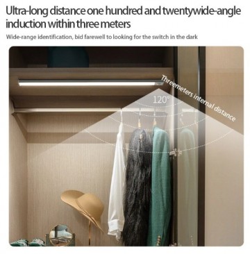 TopLEDverlichting.nl Draadloze 60cm LED bewegingssensor Kledingkast / Kelder / Garage / Keuken / Trap / Schuur Light Motion Sensor Oplaadbaar Zwart foto 6