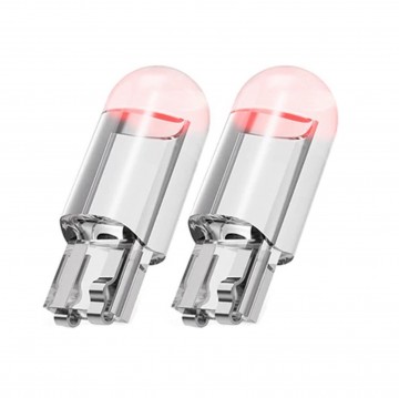 TopLEDverlichting.nl T10 W5W LED Transparant Kleur rood licht (set) foto 1