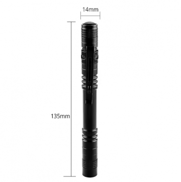 TopLEDverlichting.nl LED Militaire Zaklamp Pen 13cm - Wit Licht 600 Lumen - Sterk Aluminium - Waterproof - Inclusief AAA Batterijen foto 7