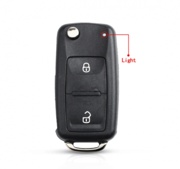 TopLEDverlichting.nl VW / VAG / Volkswagen / Seat / Skoda / Golf / Passat / Tiguan / Transporter 2 Knops /  2 Knoppen / Autosleutel behuizing foto 3