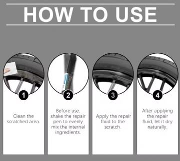 TopLEDverlichting.nl Velg schade reparatie lakstift pen Zwart foto 8