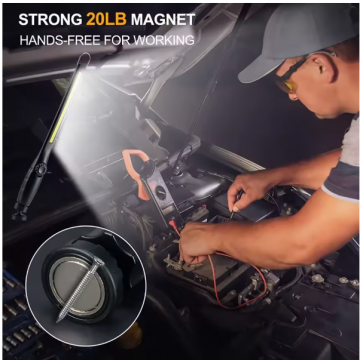 TopLEDverlichting.nl LED Werklamp XL Oplaadbaar - Accu LED Lamp - LED Zaklamp - Looplamp LED - Worklight - Garage lamp - Dimbaar - Magneet - Haak - Magnetisch - Zwenkarm – Draaibaar - 700 Lumen foto 9